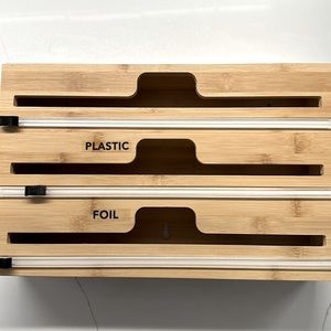 Space Aid Bamboo Kitchen Wrap Organizer